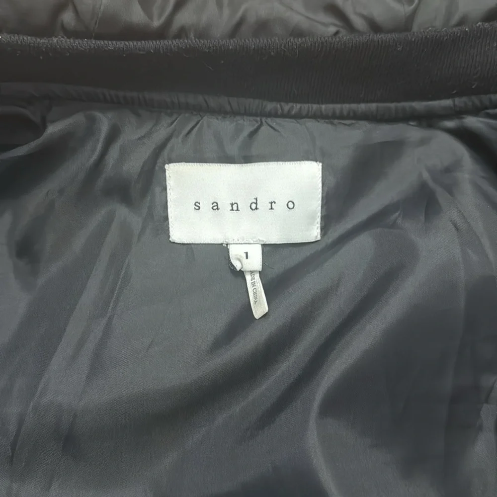 Sandro puffer with real raccoon fur